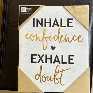 Canvas picture frame white GOLD & Black letters